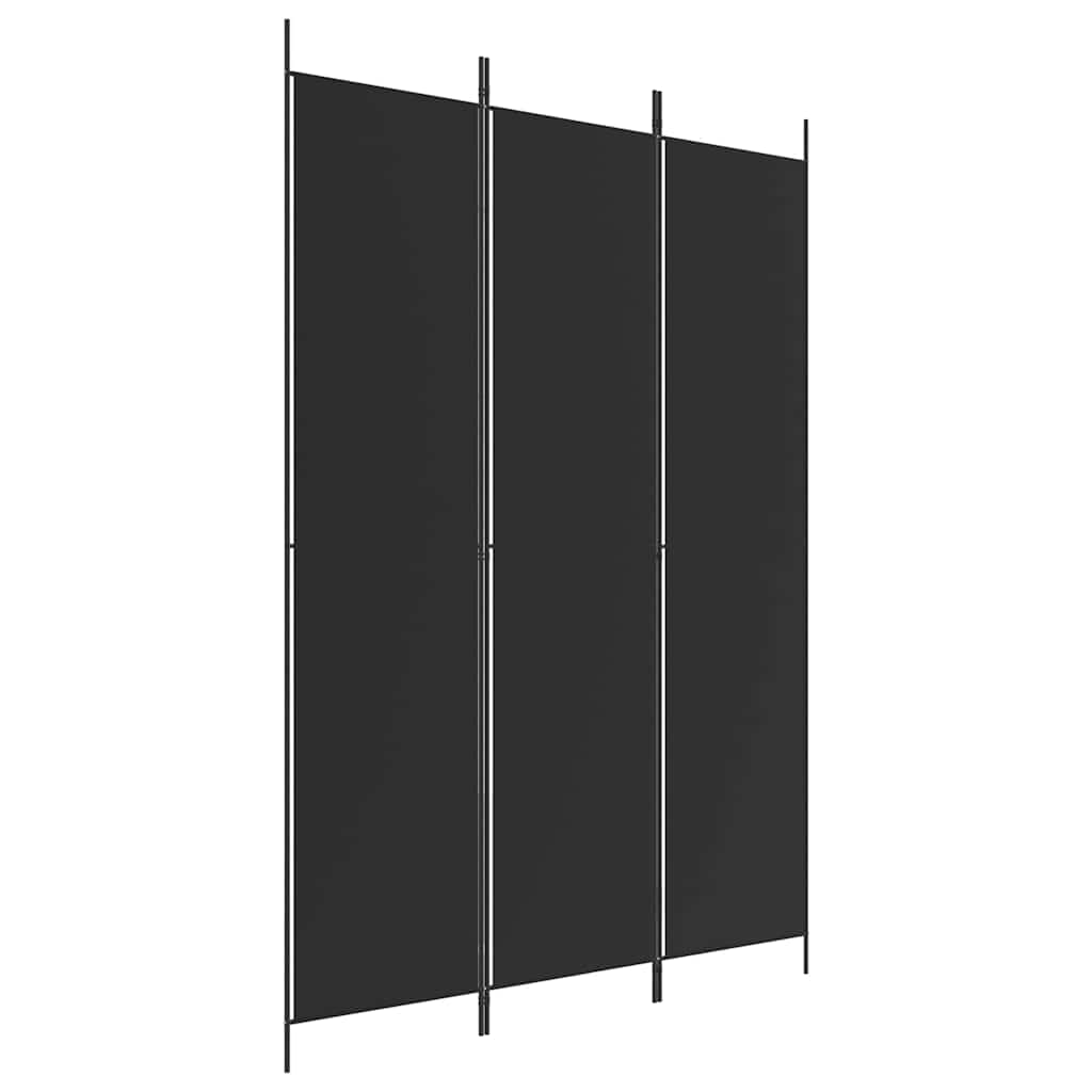 Vidaxl kamerscherm met 3 panelen 150x220 cm stof zwart