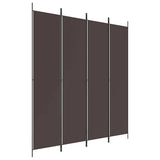 Vidaxl kamerscherm met 4 panelen 200x220 cm stof bruin