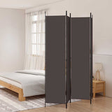 Vidaxl kamerscherm met 4 panelen 200x220 cm stof bruin