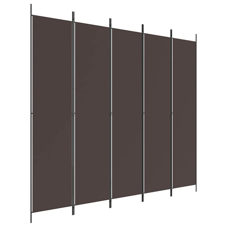 Vidaxl kamerscherm met 5 panelen 250x220 cm stof bruin