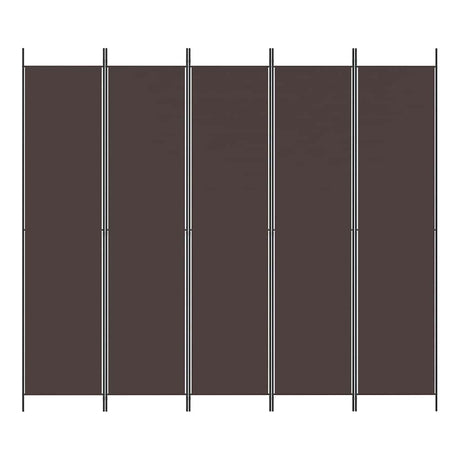 Vidaxl kamerscherm met 5 panelen 250x220 cm stof bruin