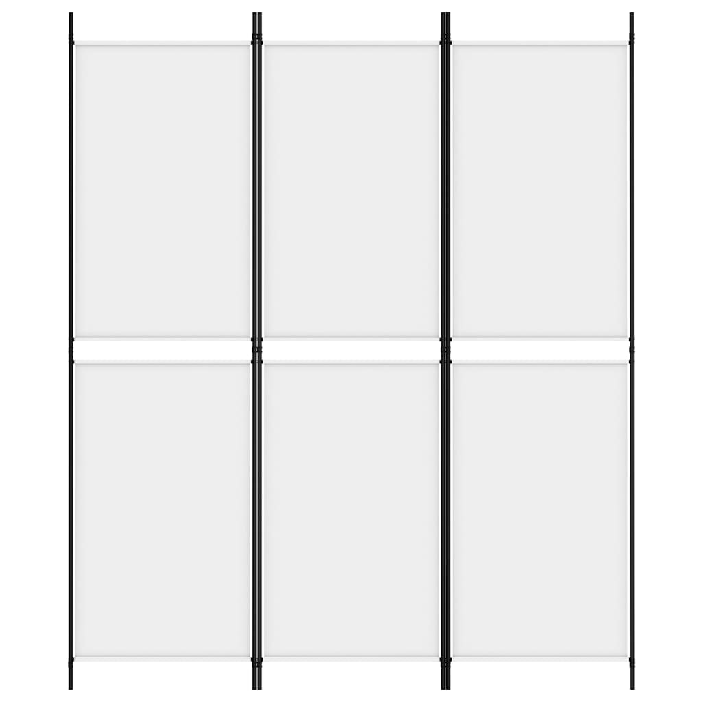 Vidaxl kamerscherm met 3 panelen 150x180 cm stof wit