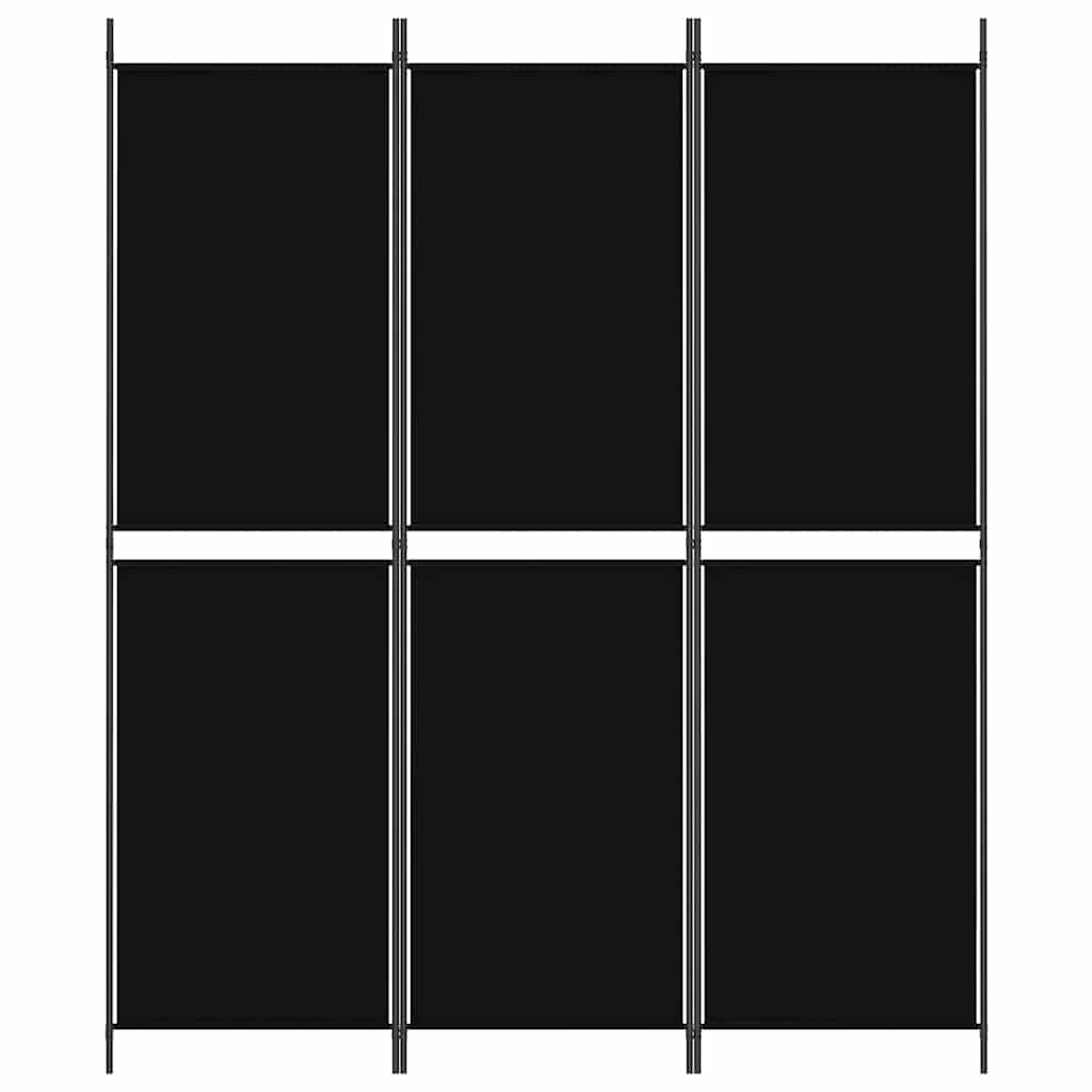 Vidaxl kamerscherm met 3 panelen 150x180 cm stof zwart