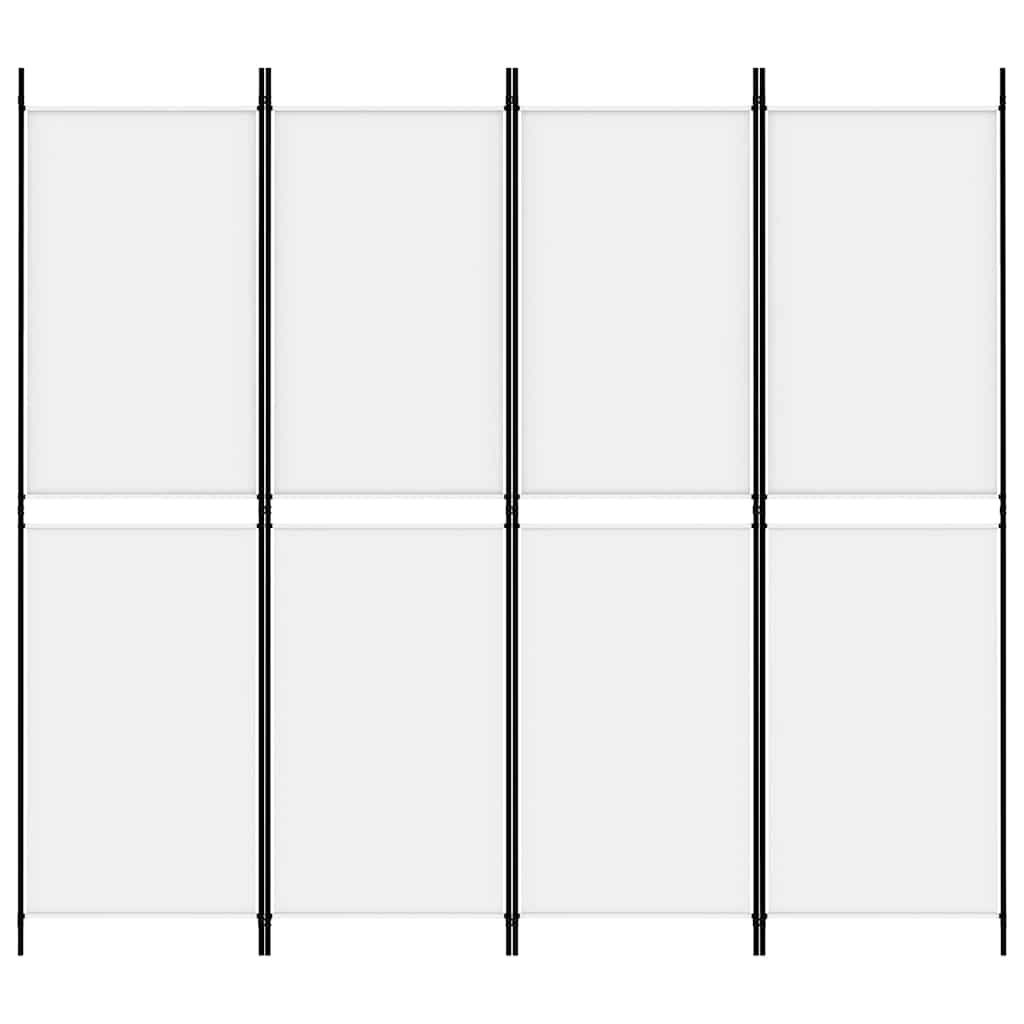 Vidaxl kamerscherm met 4 panelen 200x180 cm stof wit