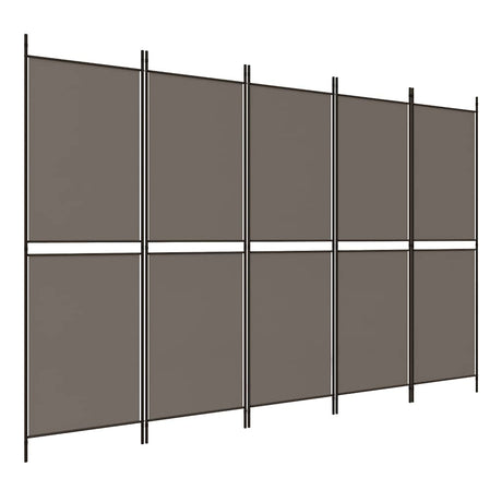 Vidaxl kamerscherm met 5 panelen 250x180 cm antracietkleurig