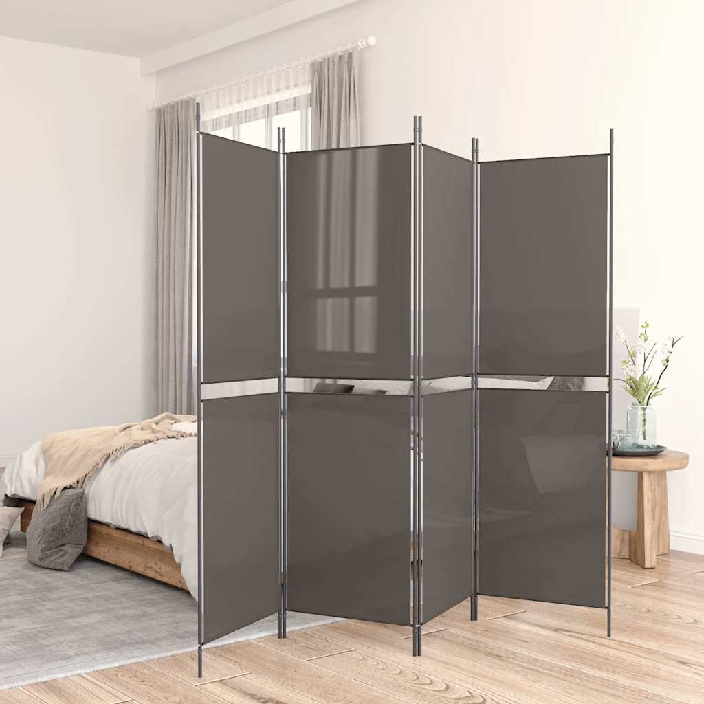Vidaxl kamerscherm met 5 panelen 250x180 cm antracietkleurig