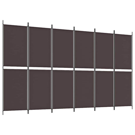 Vidaxl kamerscherm met 6 panelen 300x180 cm stof bruin