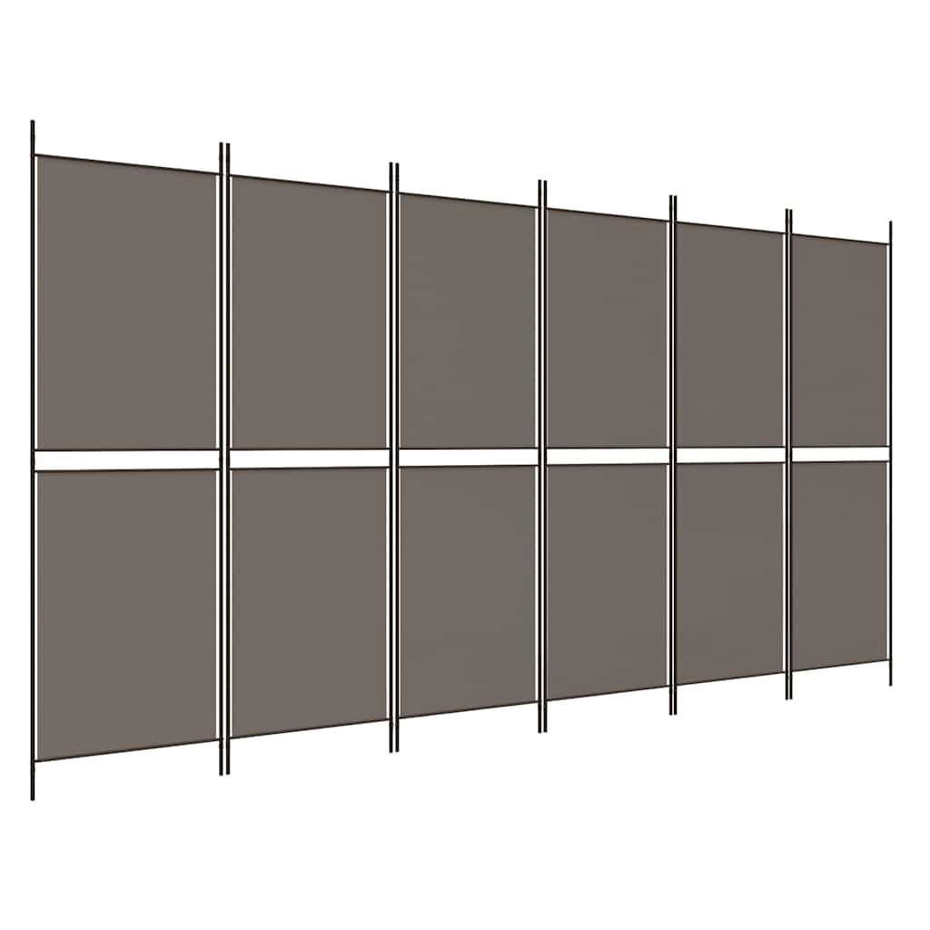 Vidaxl kamerscherm met 6 panelen 300x180 cm antracietkleurig