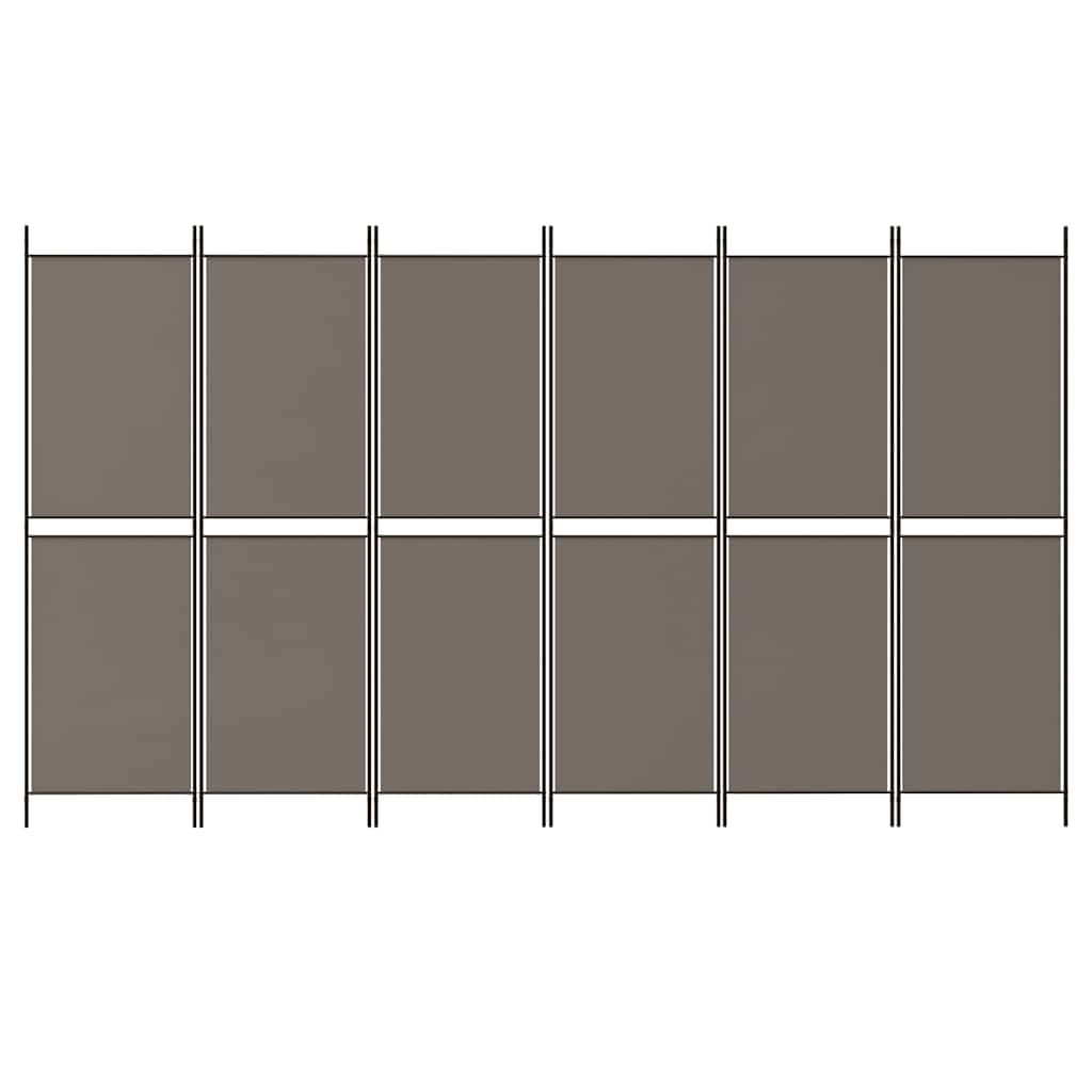 Vidaxl kamerscherm met 6 panelen 300x180 cm antracietkleurig