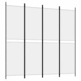 Vidaxl kamerscherm met 4 panelen 200x200 cm stof wit