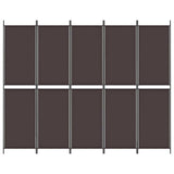 Vidaxl kamerscherm met 5 panelen 250x200 cm stof bruin