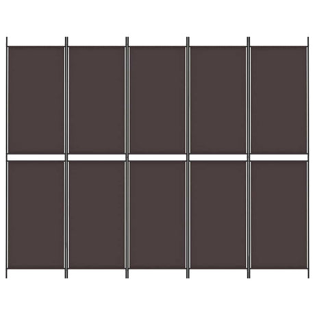 Vidaxl kamerscherm met 5 panelen 250x200 cm stof bruin