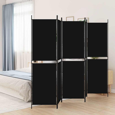 Vidaxl kamerscherm met 5 panelen 250x200 cm stof zwart