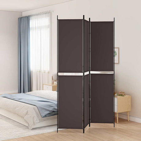 Vidaxl kamerscherm met 3 panelen 150x220 cm stof bruin