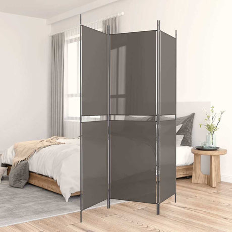 Vidaxl kamerscherm met 3 panelen 150x220 cm stof antracietkleurig