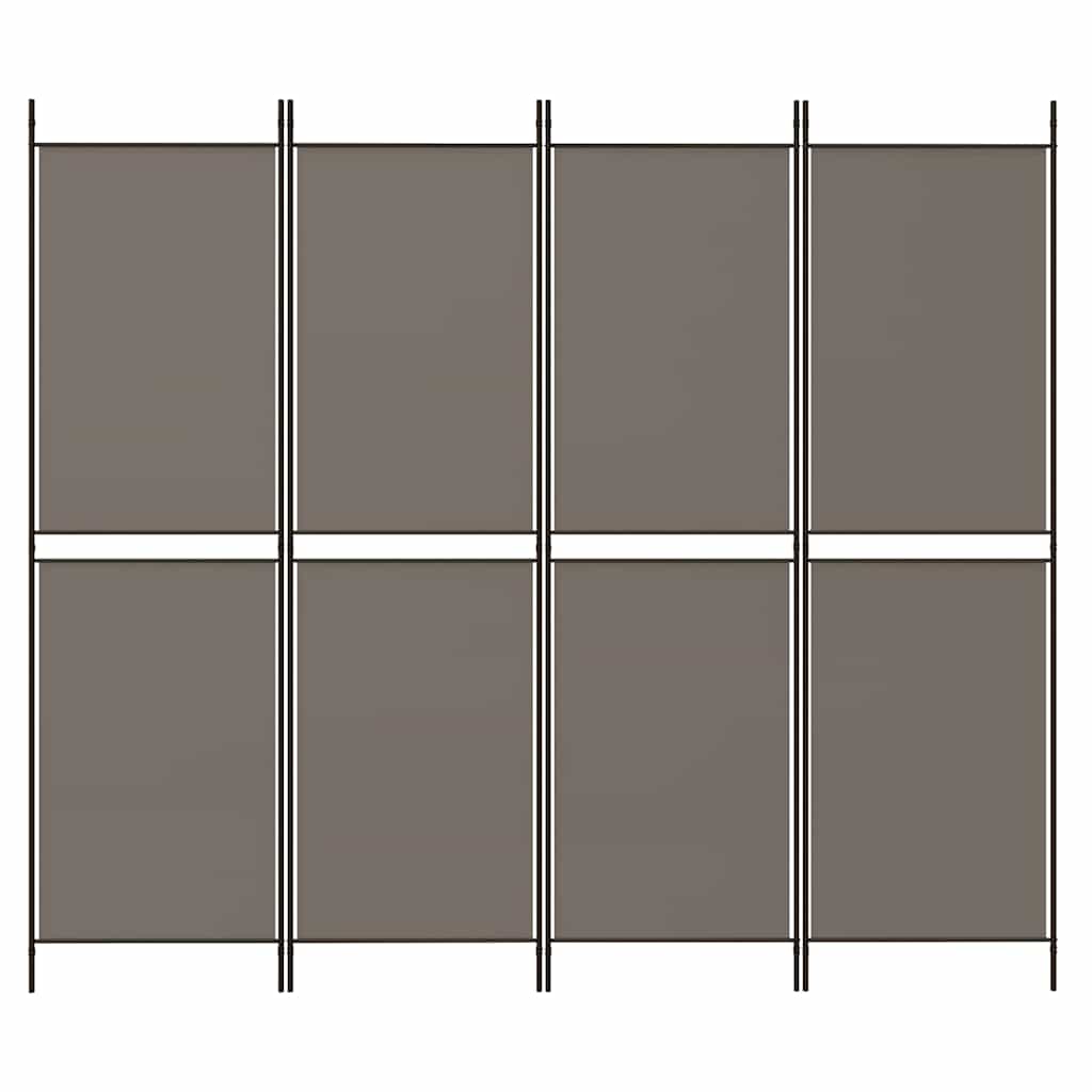 Vidaxl kamerscherm met 4 panelen 200x220 cm stof antracietkleurig
