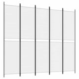 Vidaxl kamerscherm met 5 panelen 250x220 cm stof wit