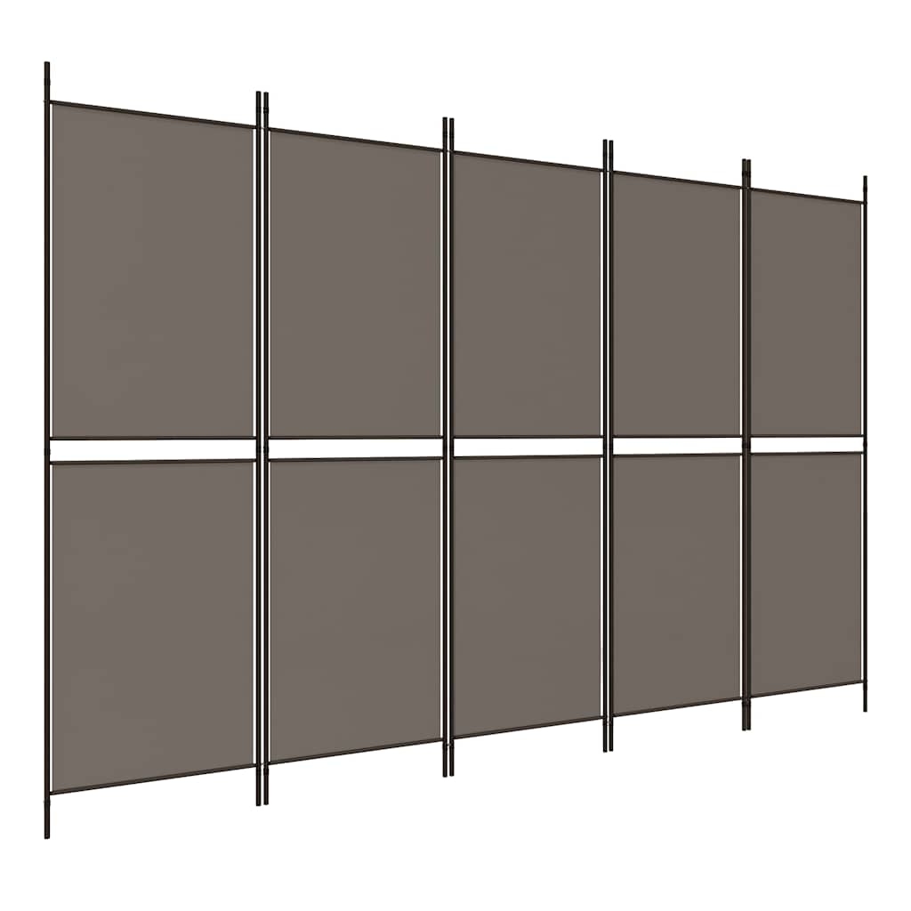 Vidaxl kamerscherm met 5 panelen 250x220 cm stof antracietkleurig