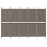 Vidaxl kamerscherm met 5 panelen 250x220 cm stof antracietkleurig