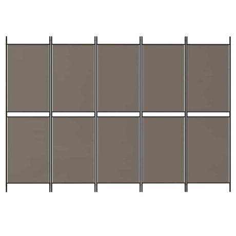 Vidaxl kamerscherm met 5 panelen 250x220 cm stof antracietkleurig