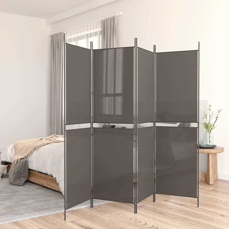 Vidaxl kamerscherm met 5 panelen 250x220 cm stof antracietkleurig