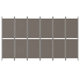 Vidaxl kamerscherm met 6 panelen 300x220 cm stof antracietkleurig