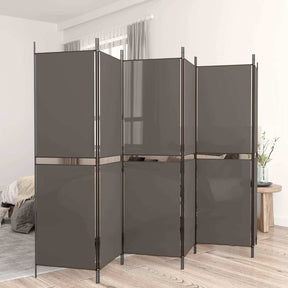 Vidaxl kamerscherm met 6 panelen 300x220 cm stof antracietkleurig