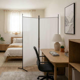 Vidaxl kamerscherm met 2 panelen 175x180 cm stof wit