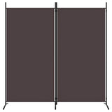 Vidaxl kamerscherm met 2 panelen 175x180 cm stof bruin