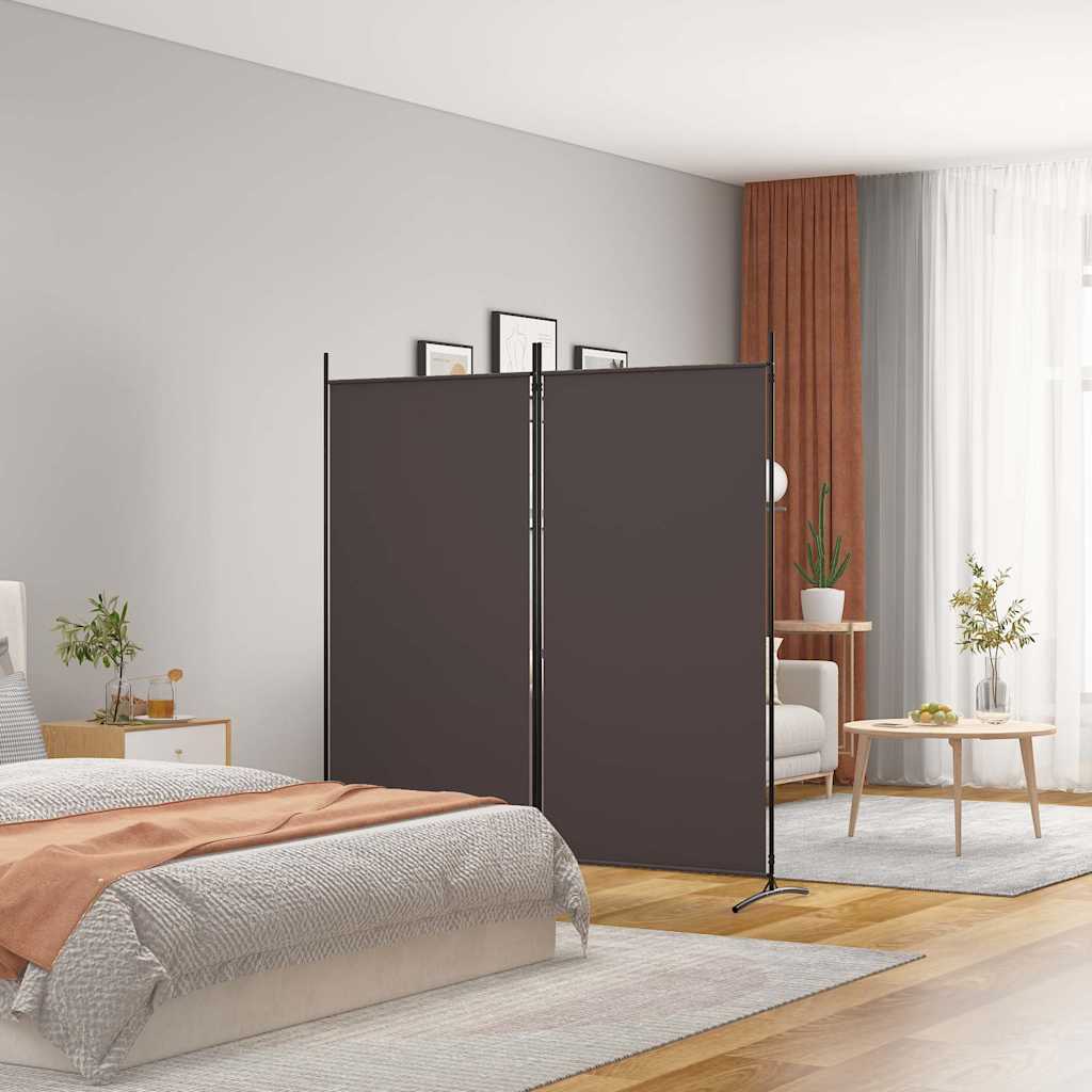 Vidaxl kamerscherm met 2 panelen 175x180 cm stof bruin
