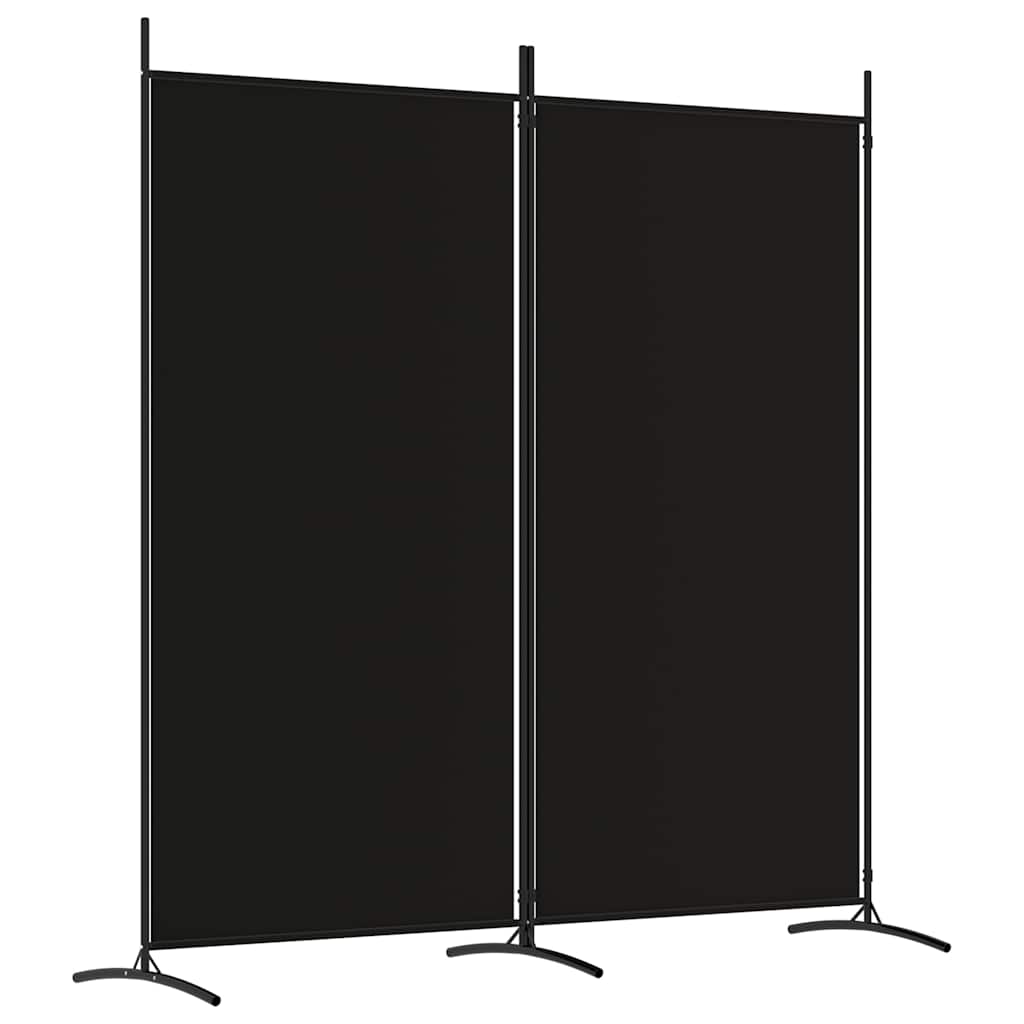 Vidaxl kamerscherm met 2 panelen 175x180 cm stof zwart