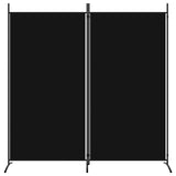 Vidaxl kamerscherm met 2 panelen 175x180 cm stof zwart