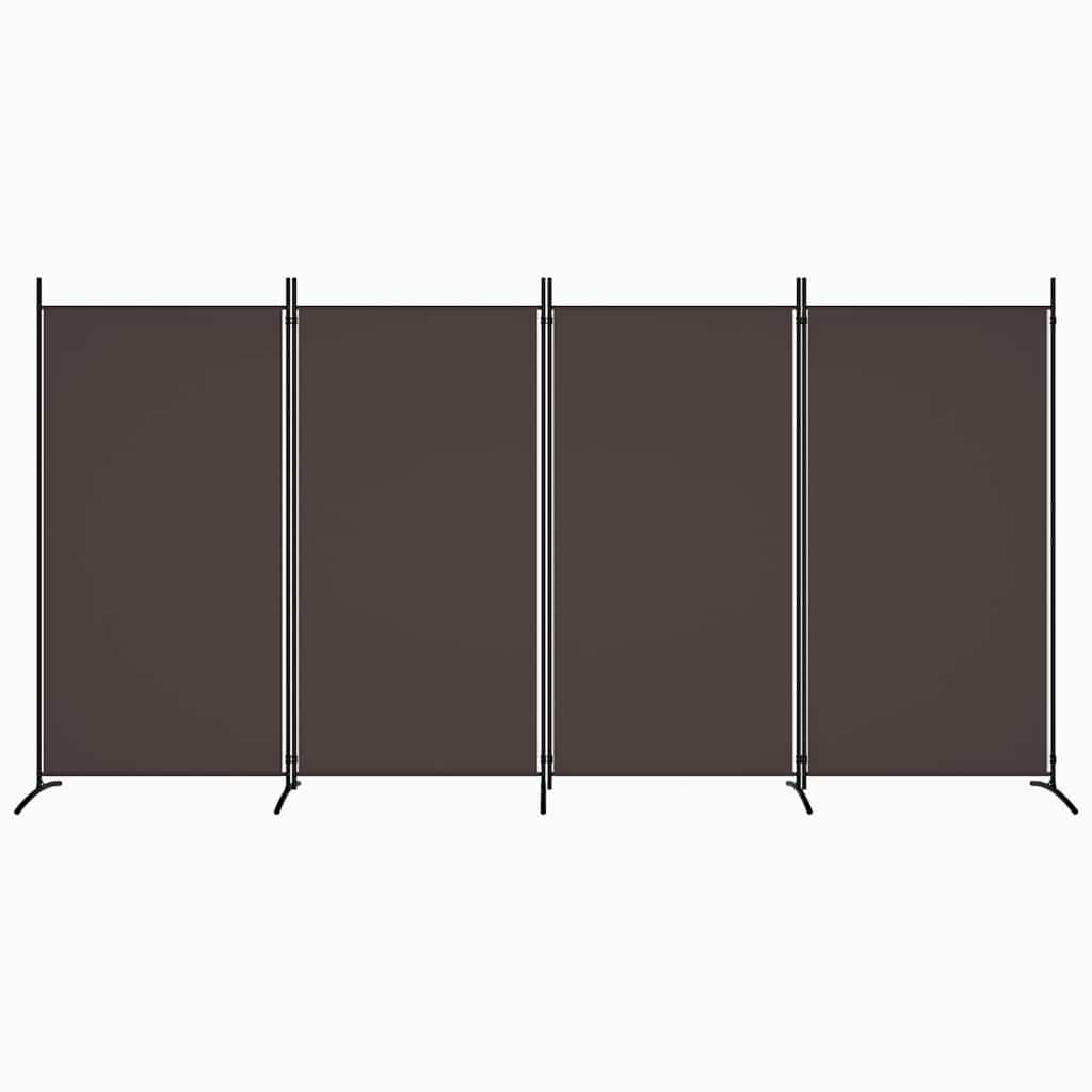 Vidaxl kamerscherm met 4 panelen 346x180 cm stof bruin