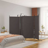 Vidaxl kamerscherm met 4 panelen 346x180 cm stof bruin