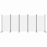 Vidaxl kamerscherm met 5 panelen 433x180 cm stof wit