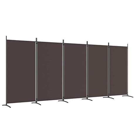 Vidaxl kamerscherm met 5 panelen 433x180 cm stof bruin