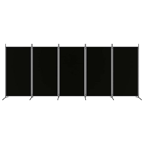 Vidaxl kamerscherm met 5 panelen 433x180 cm stof zwart