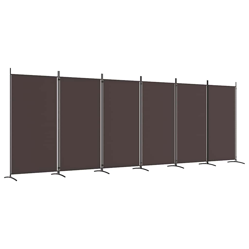Vidaxl kamerscherm met 6 panelen 520x180 cm stof bruin