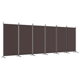 Vidaxl kamerscherm met 6 panelen 520x180 cm stof bruin