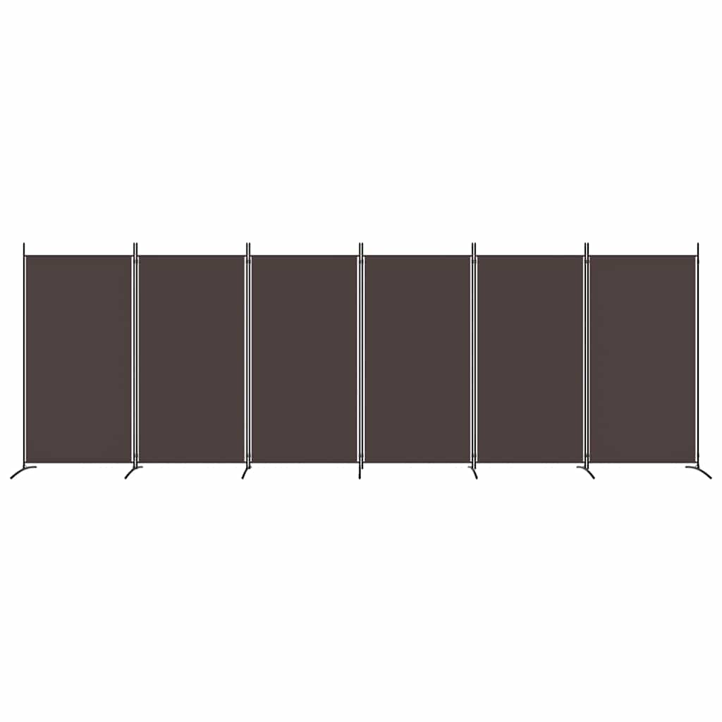 Vidaxl kamerscherm met 6 panelen 520x180 cm stof bruin