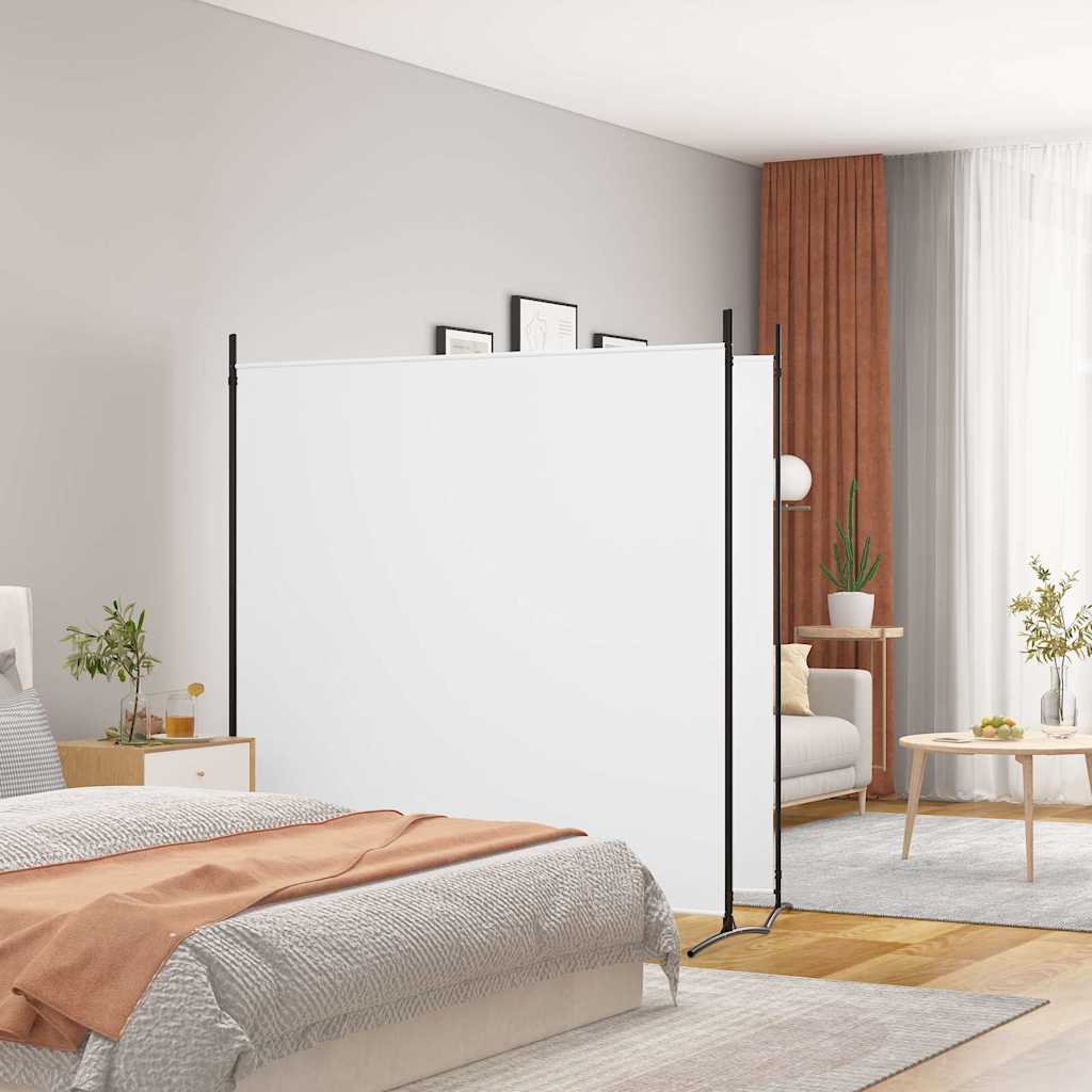 Vidaxl kamerscherm met 2 panelen 348x180 cm stof wit
