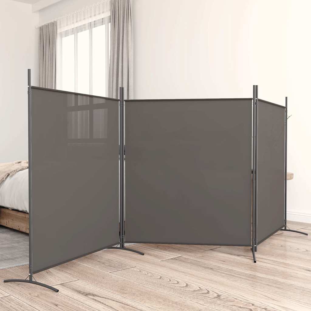 Vidaxl kamerscherm met 3 panelen 525x180 cm stof antracietkleurig