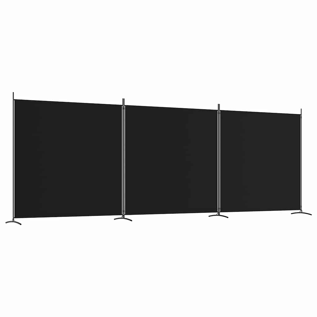 Vidaxl kamerscherm met 3 panelen 525x180 cm stof zwart