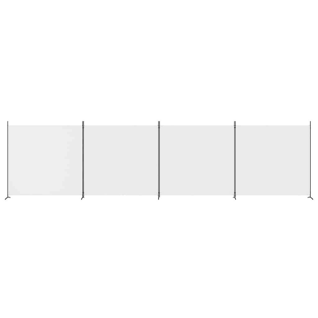 Vidaxl kamerscherm met 4 panelen 698x180 cm stof wit