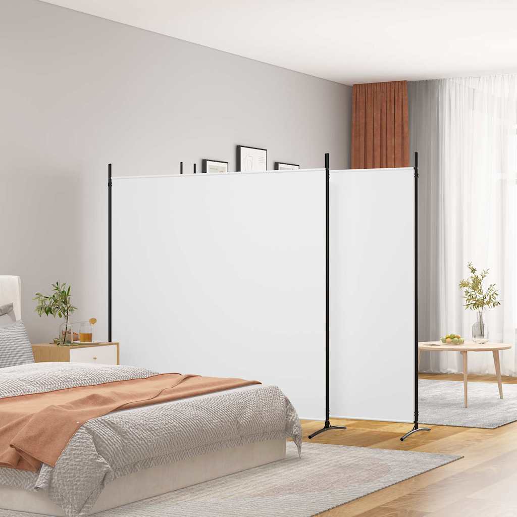 Vidaxl kamerscherm met 4 panelen 698x180 cm stof wit