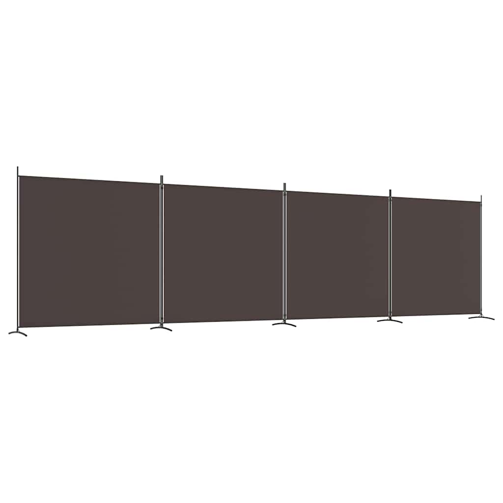 Vidaxl kamerscherm met 4 panelen 698x180 cm stof bruin