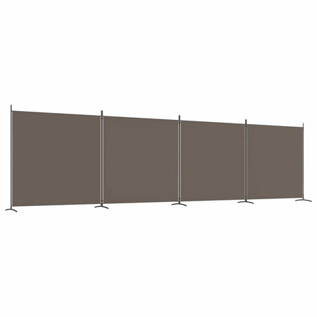 Vidaxl kamerscherm met 4 panelen 698x180 cm stof antracietkleurig