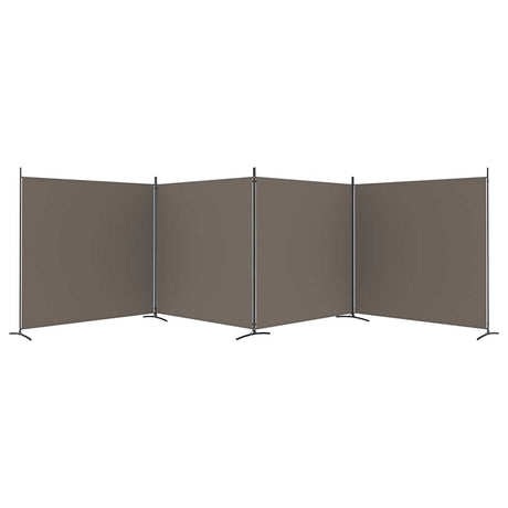 Vidaxl kamerscherm met 4 panelen 698x180 cm stof antracietkleurig