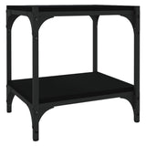 Vidaxl tv-meubel 40x33x41 cm bewerkt hout en staal zwart