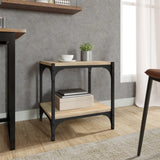 Vidaxl tv-meubel 40x33x41 cm bewerkt hout en staal sonoma eikenkleurig